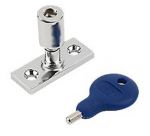 Heavy Duty Window Stay / latch Security Pin in Satin Chrome with Key (SCP880)