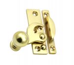 Ball End Claw Sash Window Fitch Fastener in Polished Brass (PB2020)