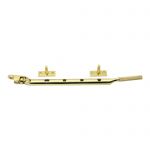 Solid Polished Brass "Knurl" 8" LH / RH Window Stay (PB2041A)