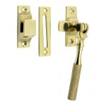 Solid Polished Brass "Knurl" LH / RH Window latch (PB2042)